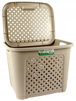 Kosz RATTAN 19L beżowy 28x36x28cm